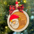 Santa Tracker Wooden Christmas Ornament with QR code for custom holiday decor